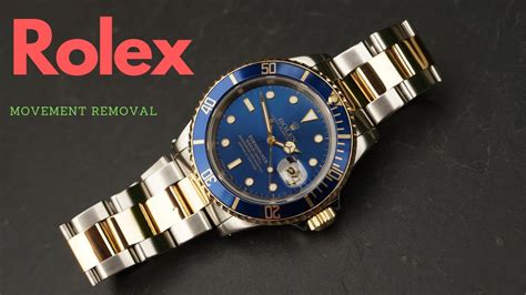 how to remove rolex movement from case|removing rolex movements from case.